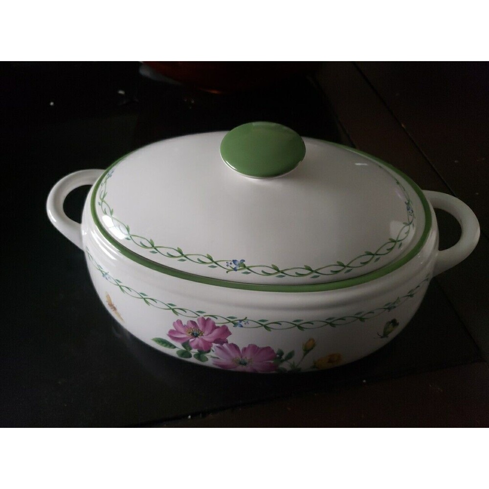 Studio Nova Garden Bloom 2.5Qt. Oval Covered Casserole 2 Handle Dish